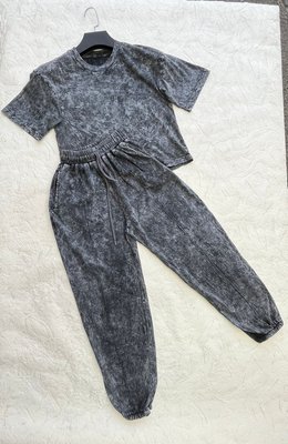 Модний костюм "варьонка" з футболки та штанів S-L RX 0832/1 фото