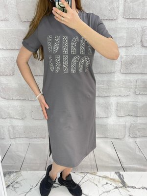 Легка сукня з великими написами з декором S-L (в кольорах) PM 4771 фото